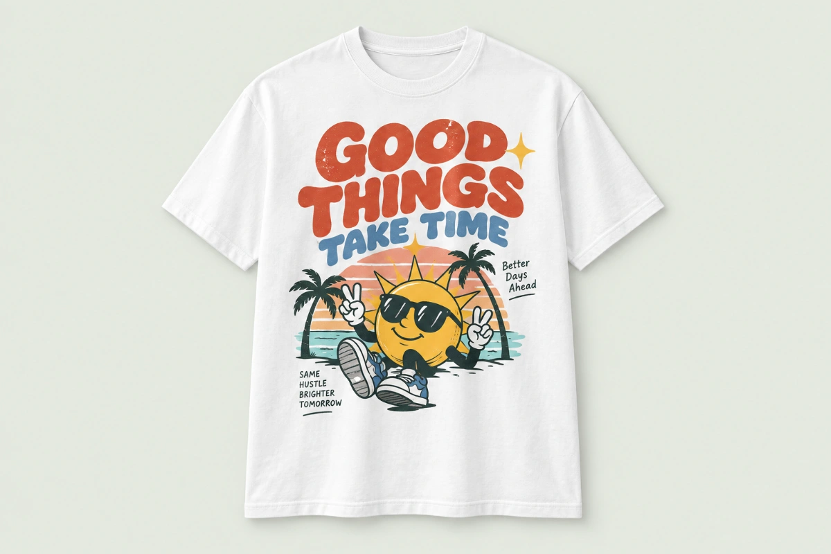 Supplied printed T-shirt image