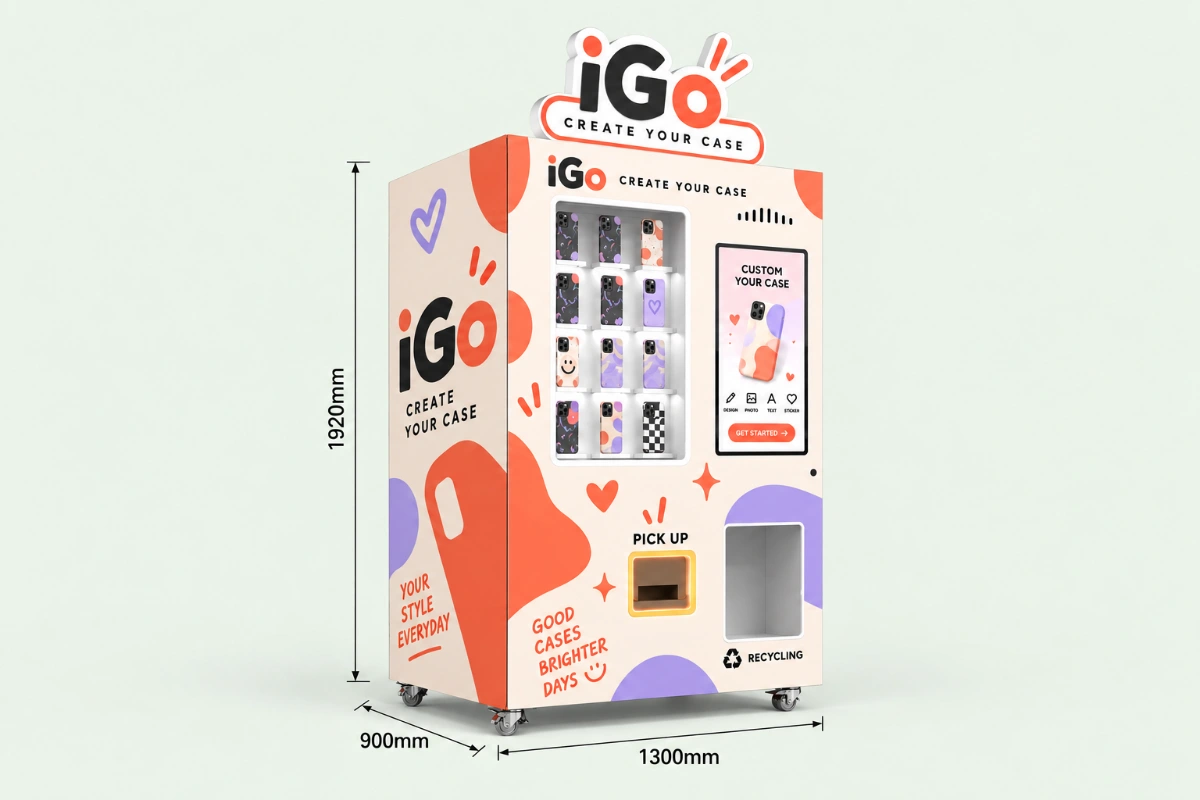 PC-84 angled view — Phone Case Customization Kiosk