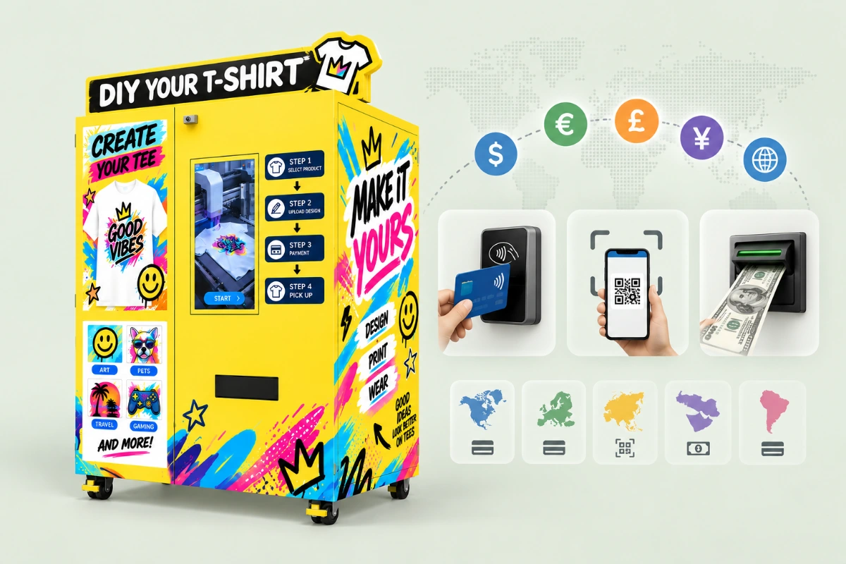 Payment for your local market — T-Shirt Printing Kiosk