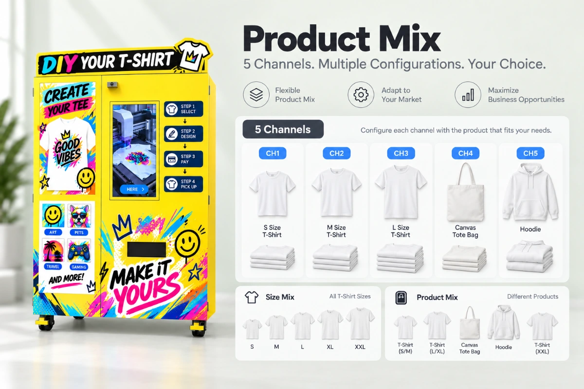 Product Mix — T-Shirt Printing Kiosk