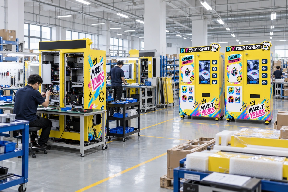 12,000 m² manufacturing facility — T-Shirt Printing Kiosk