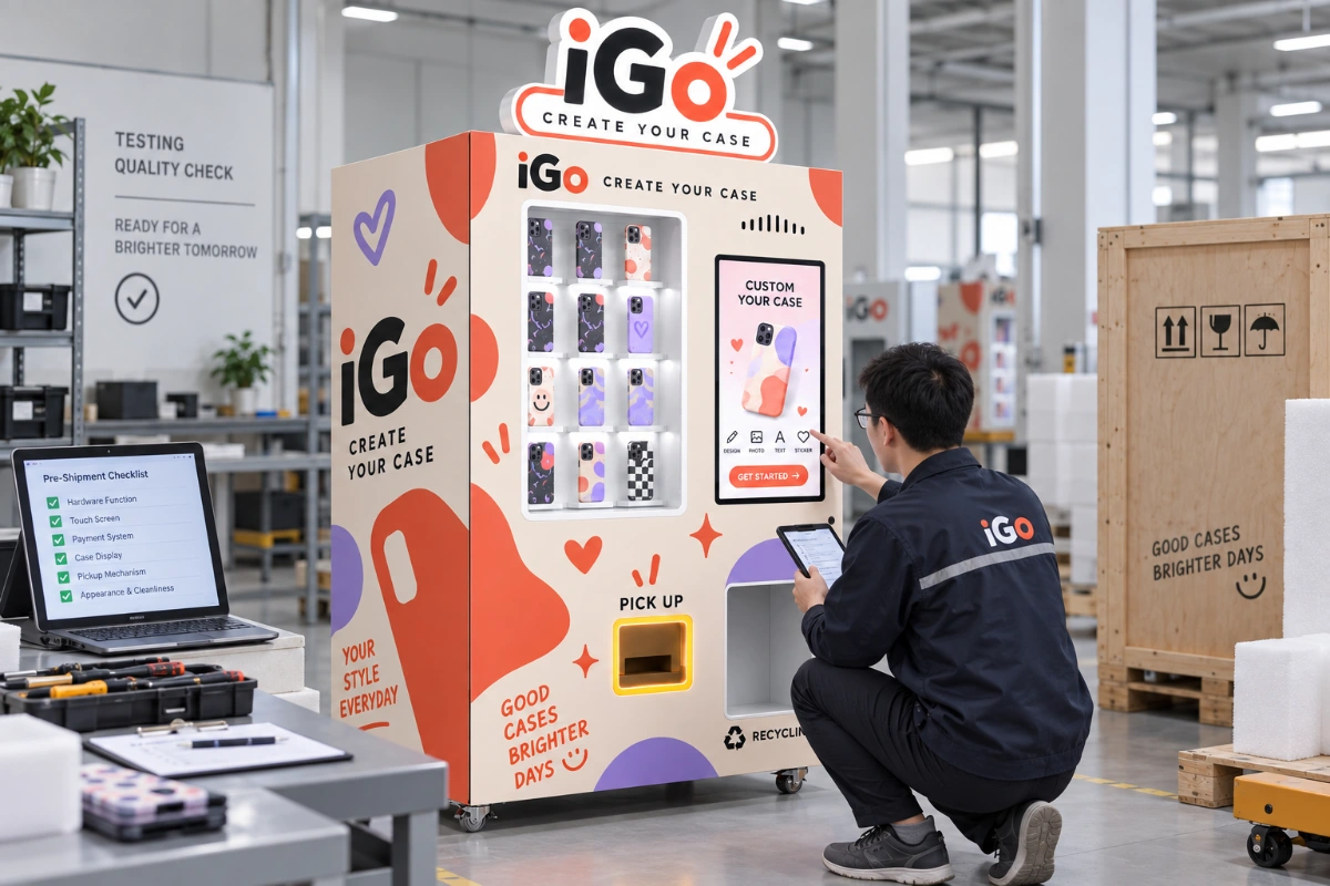 Testing before shipment — Phone Case Customization Kiosk