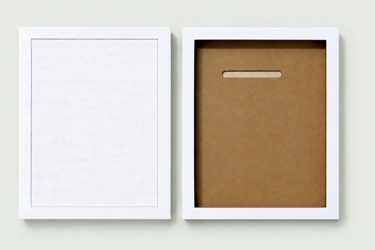 Supplied boxed garment front and back