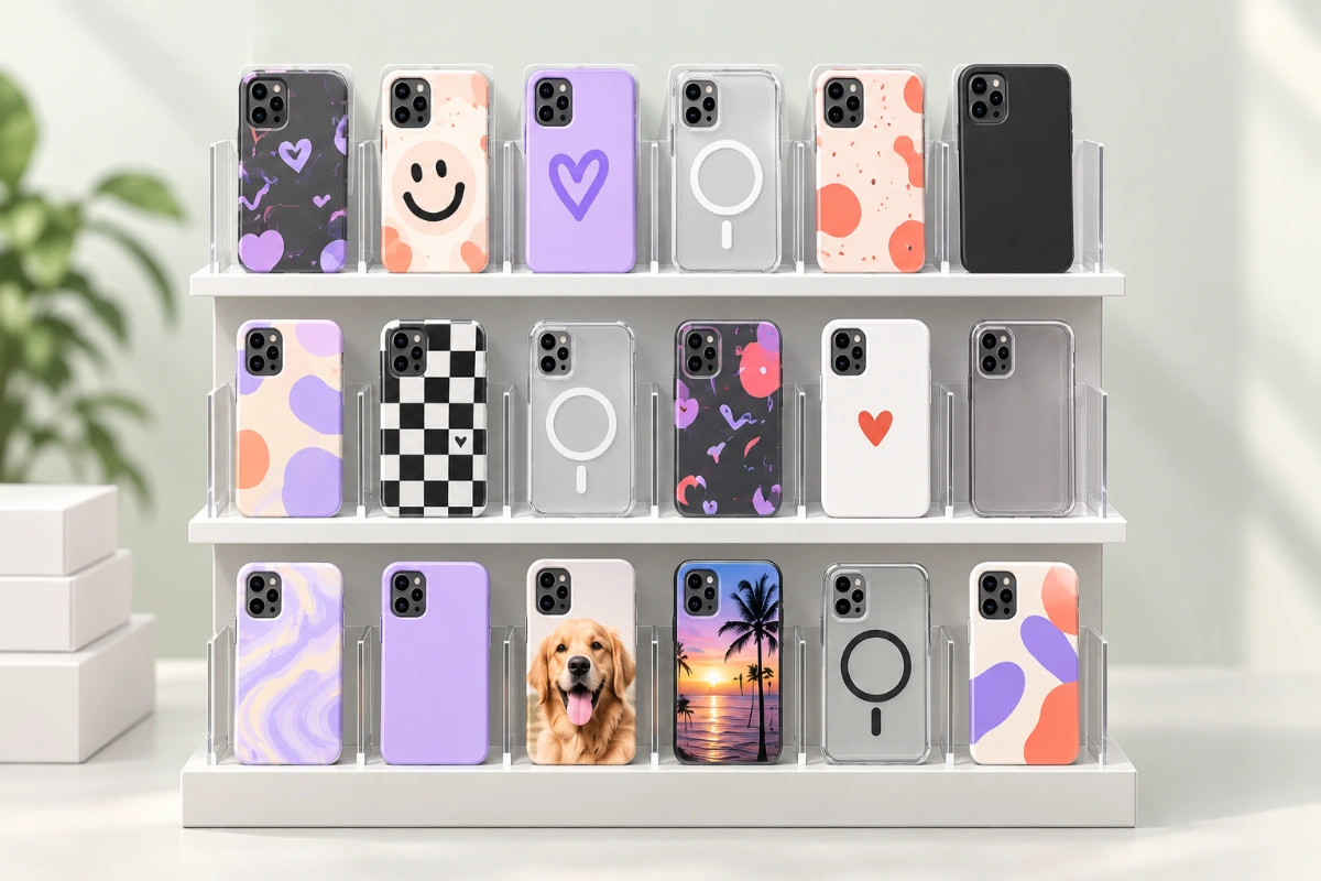 Phone Case Assortment — Phone Case Customization Kiosk