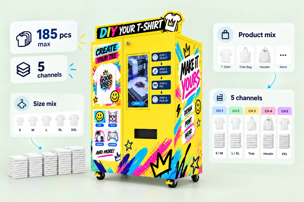 Flexible inventory setup — T-Shirt Printing Kiosk