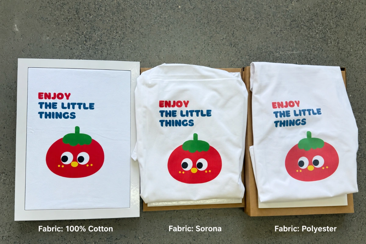 Different fabrics, different results — T-Shirt Printing Kiosk
