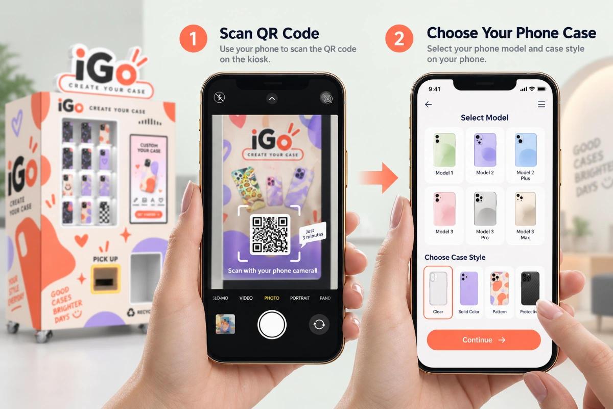 Scan & Choose Your Phone Case — Phone Case Customization Kiosk