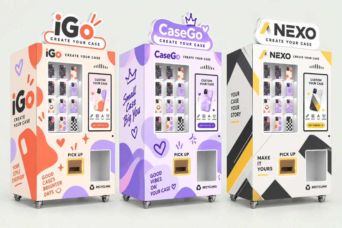 Exterior Branding — Phone Case Customization Kiosk