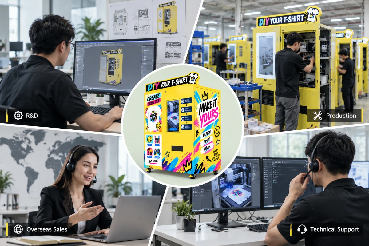 300+ team members — T-Shirt Printing Kiosk