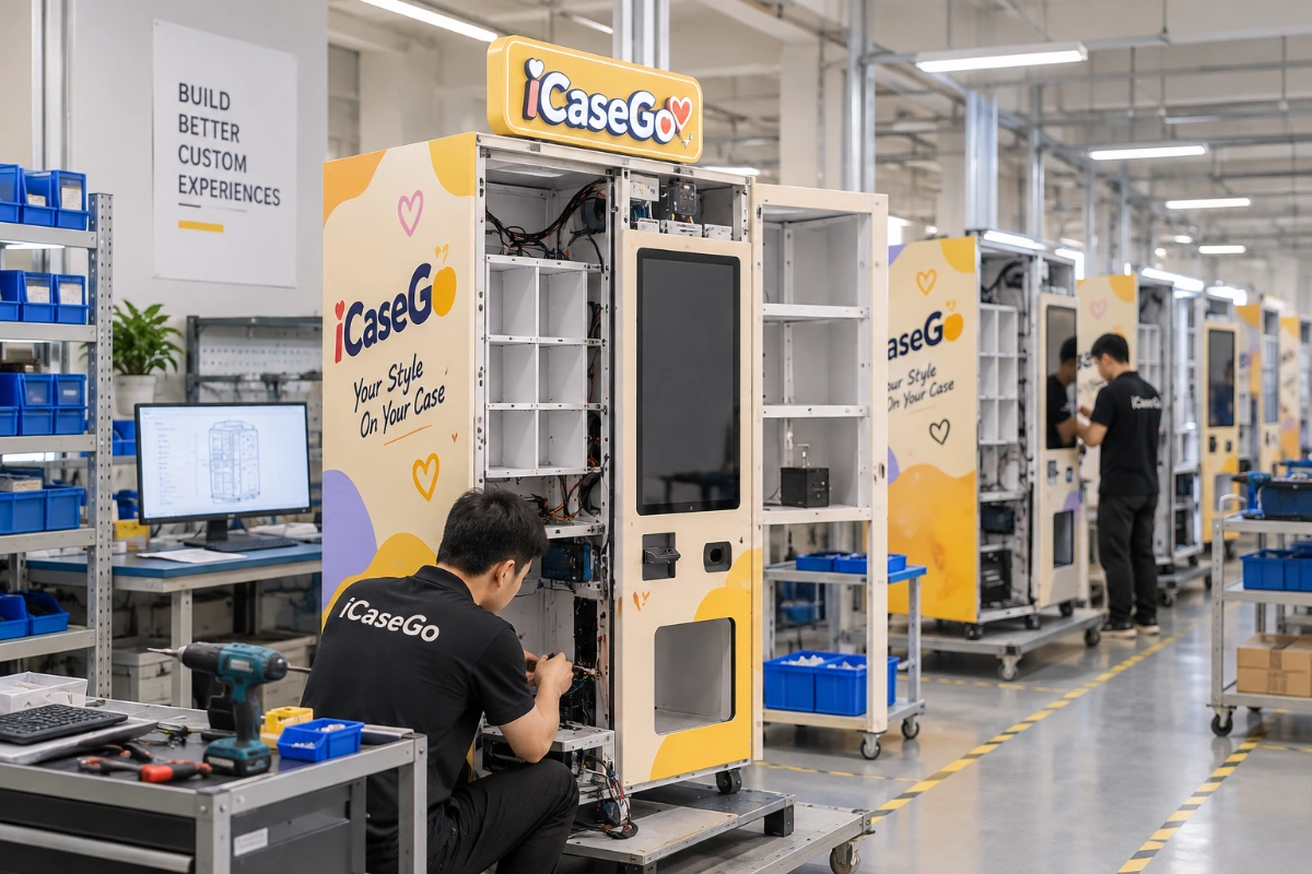 Production begins — Phone Case Customization Kiosk
