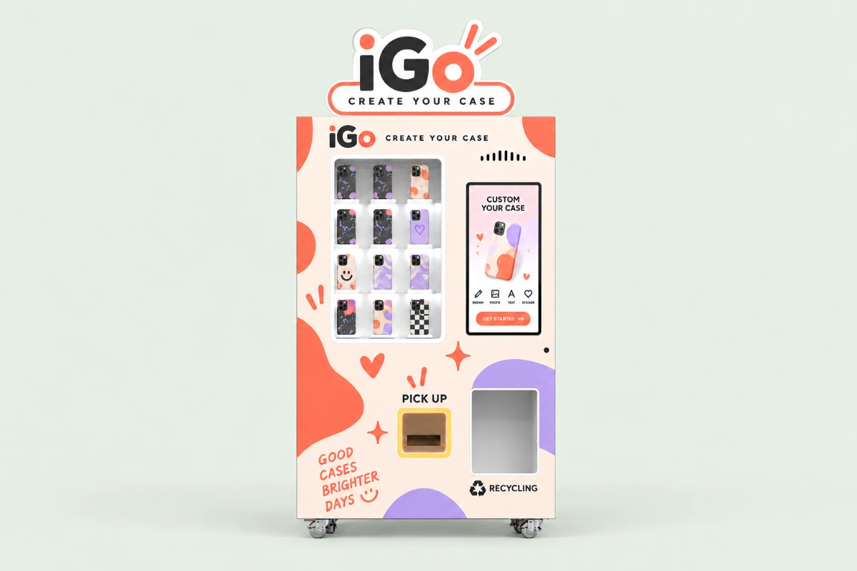 PC-84 front view — Phone Case Customization Kiosk
